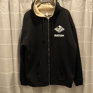 Iration Black Zip-Up Sweater